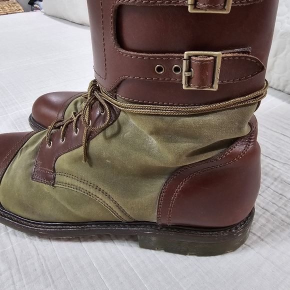 RARE Dr Martens Ferdinand Cavalry Boots Analine Leather Caribean Wax Sz 14 - Picture 8 of 15